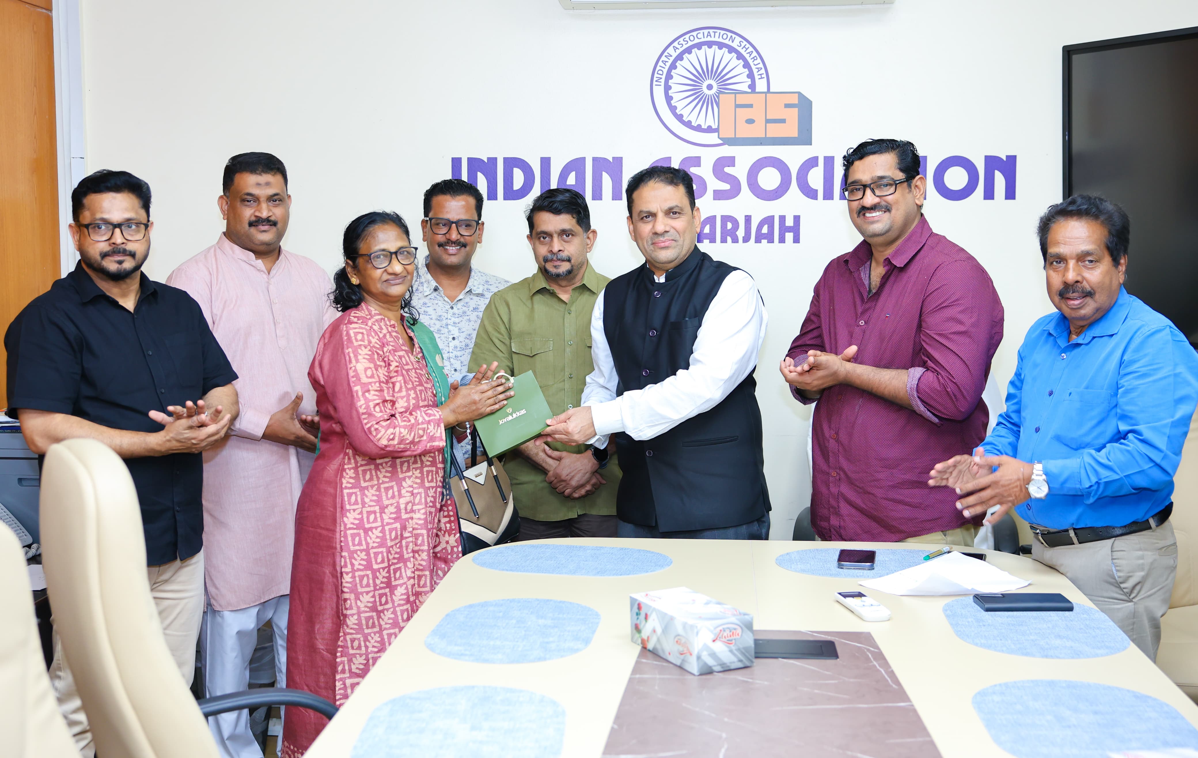 Joyalukkas gift handover at IAS office